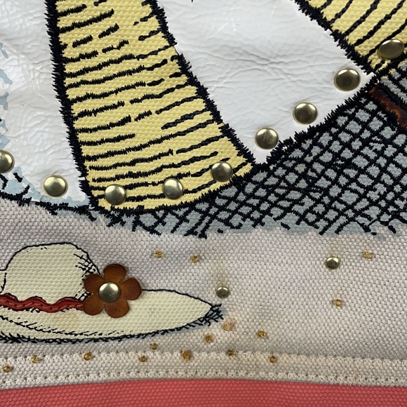 Coach Pierre Le-Tan Umbrella Beach Tote Bag Purse - Picture 4 of 16